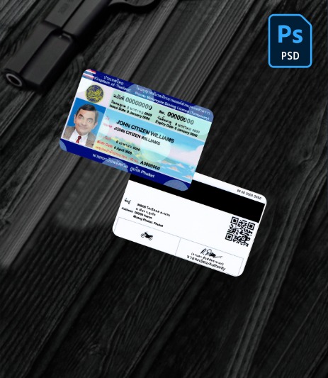 Thailand driving license PSD